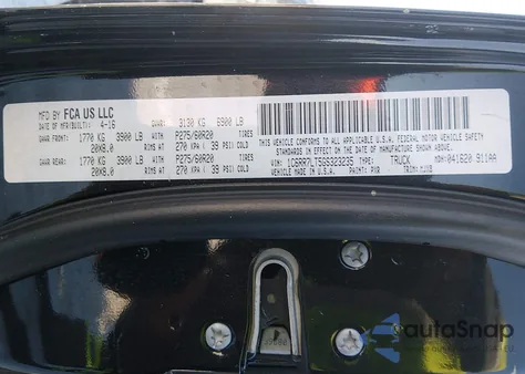 2016 Ram 1500 Big Horn z USA, uszkodzony, nr VIN 1C6RR7LT5GS323235